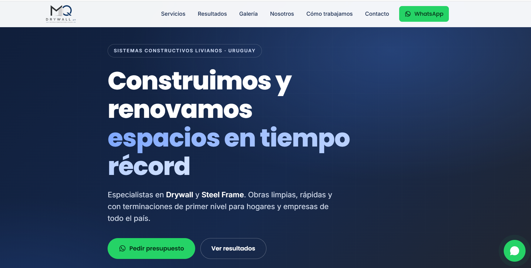 Sitio web de MQ Drywall